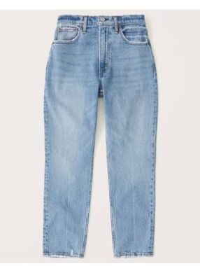 Abercrombie Curve Love Mom Jeans High-Rise Medium Wash Size 27/4